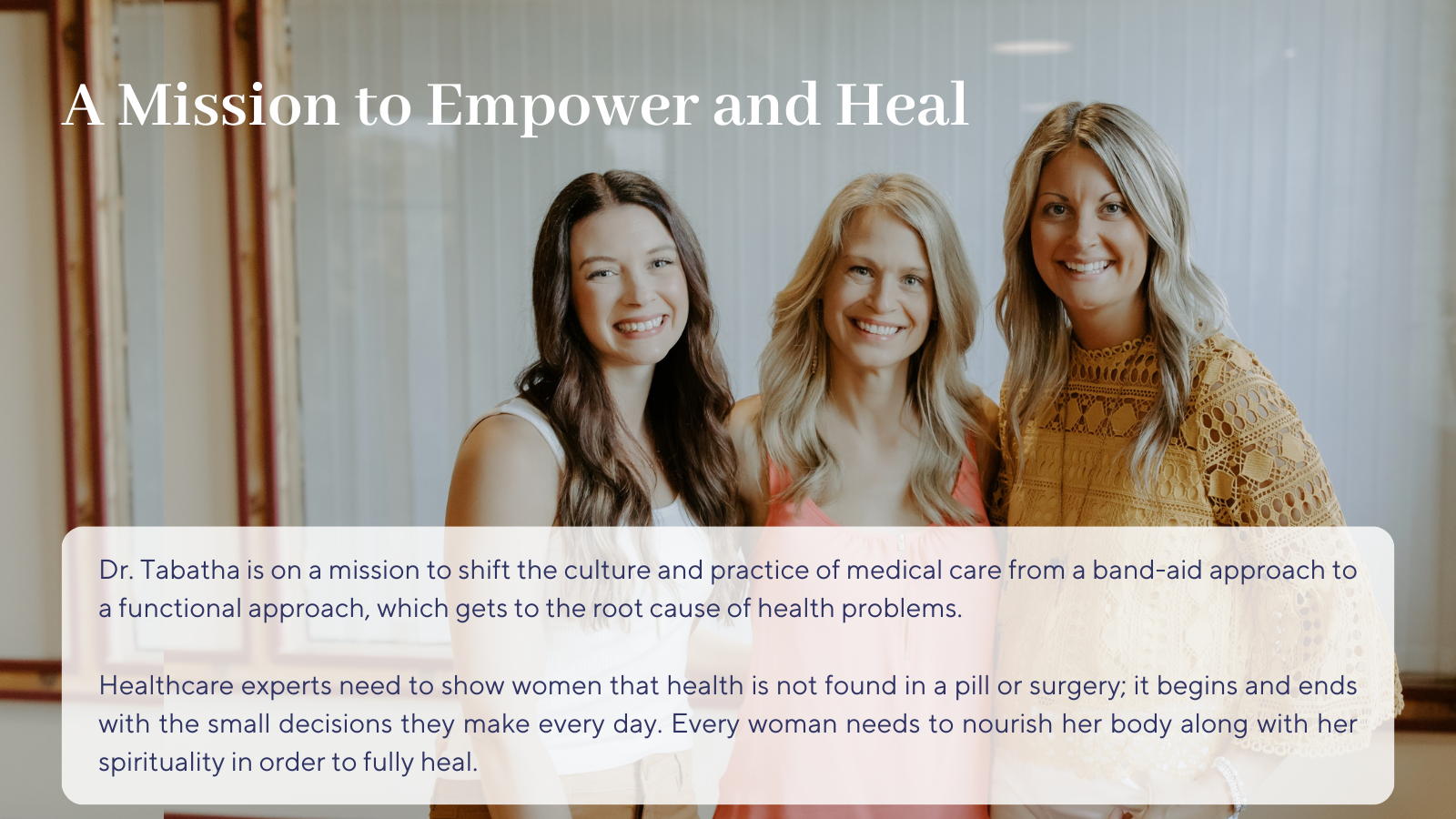 Mission to Empower and Heal banner